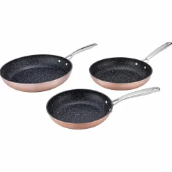 3 Poêles en Céramique Cuivré Élégance Greblon cuivre