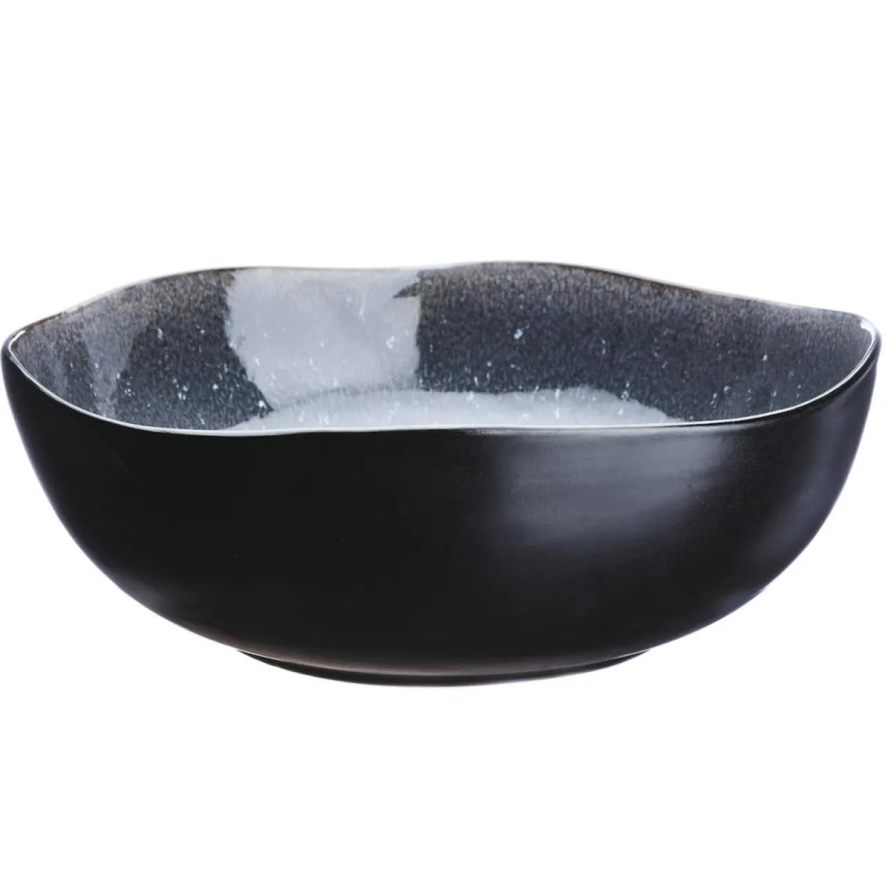 2 Saladiers en Grès Iris bleu foncé - 24x8.5/28.5x10 cm