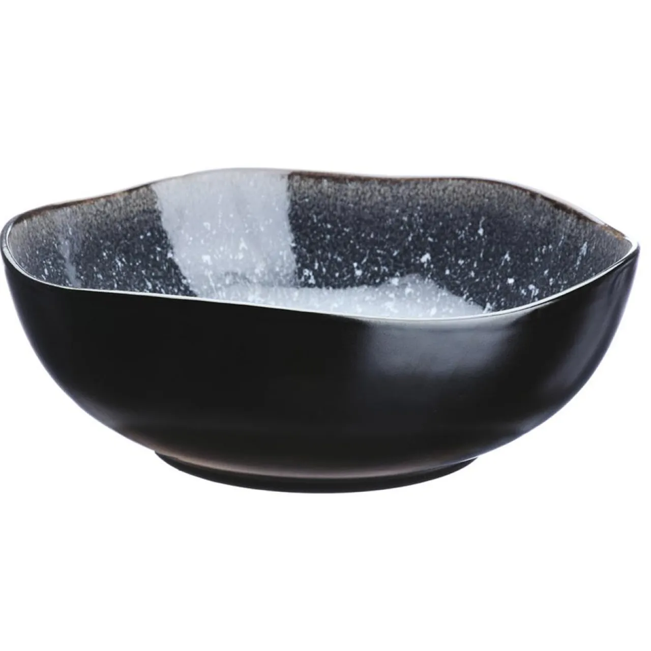 2 Saladiers en Grès Iris bleu foncé - 24x8.5/28.5x10 cm