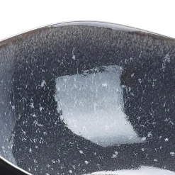 2 Saladiers en Grès Iris bleu foncé - 24x8.5/28.5x10 cm