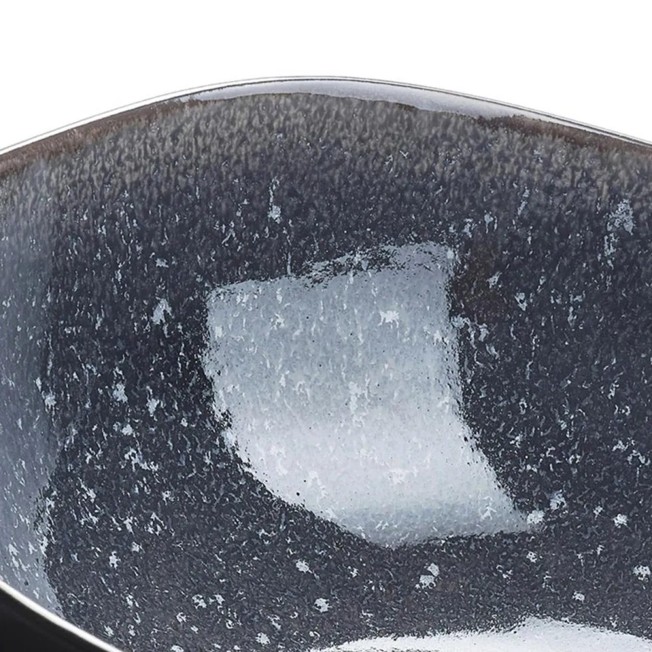 2 Saladiers en Grès Iris bleu foncé - 24x8.5/28.5x10 cm