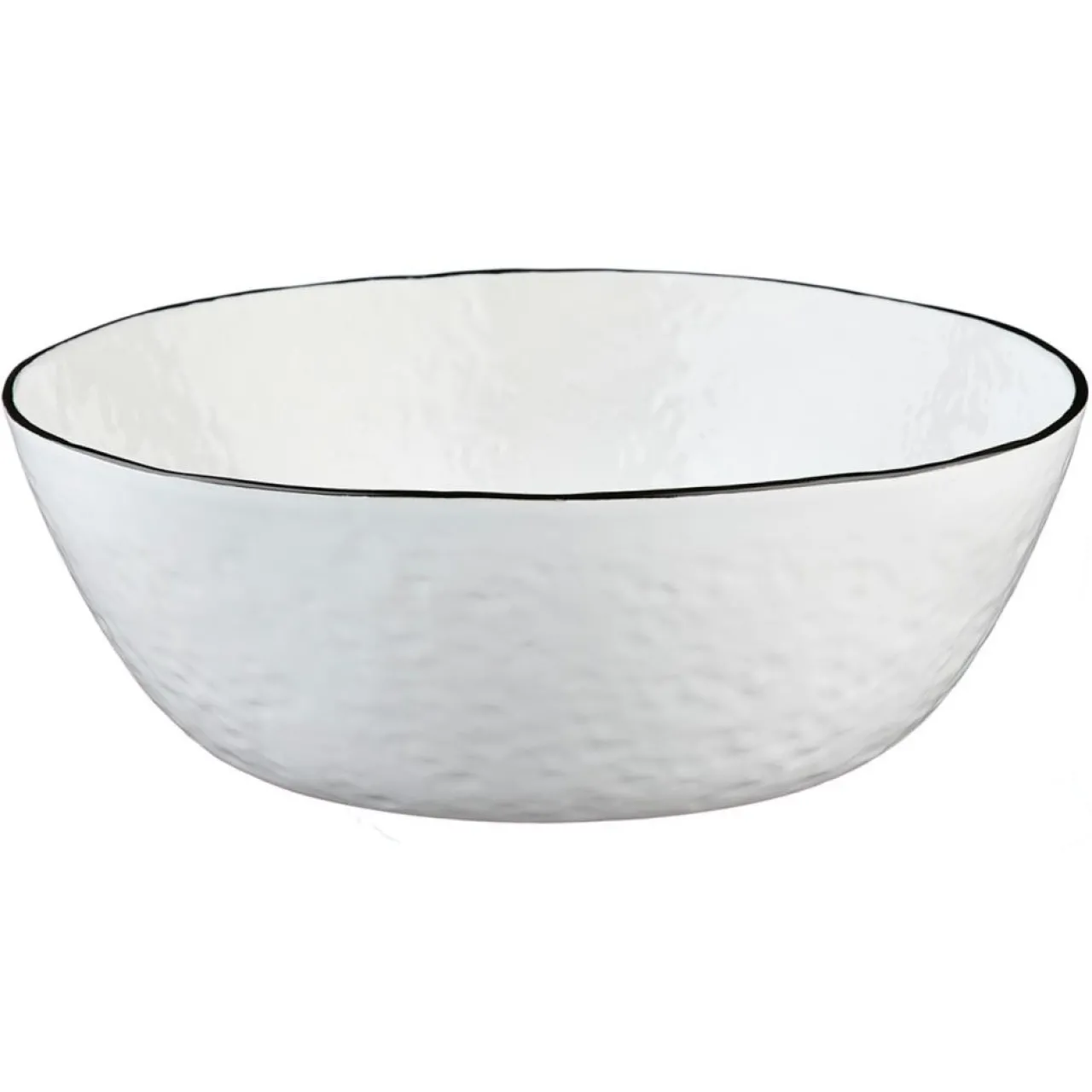 2 Saladiers en Grès Pure blanc neige - 38x16.5x39 cm