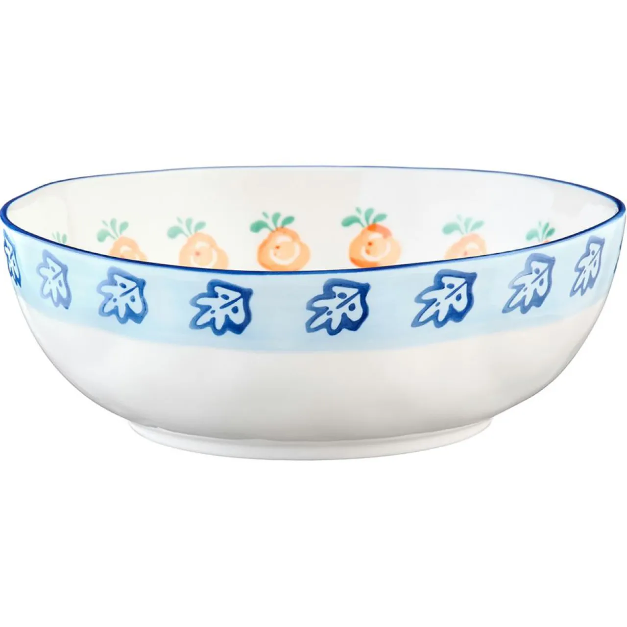 2 Saladiers en Porcelaine Napoli multicolores - 35x17.7x35.3 cm