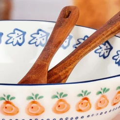 2 Saladiers en Porcelaine Napoli multicolores - 35x17.7x35.3 cm