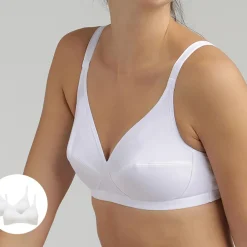 2 Soutiens-gorge sans armatures Basic Microfibre Support blancs
