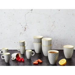 6 Tasses à café Eclipse gris anthracite - 9 cl