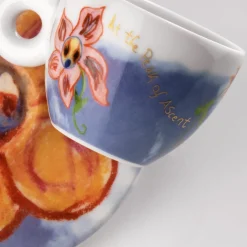 2 Tasses Cappucino en Porcelaine Illy Art Collection Biennale A bleu/blanc - 170 ml