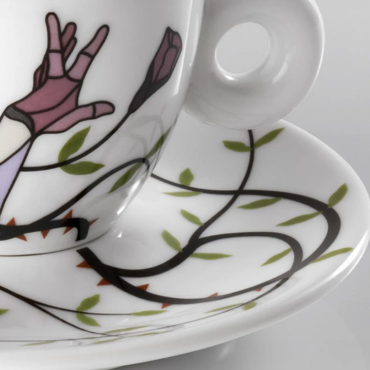 2 Tasses Cappucino en Porcelaine Illy Art Collection Biennale B multicolores - 170 ml