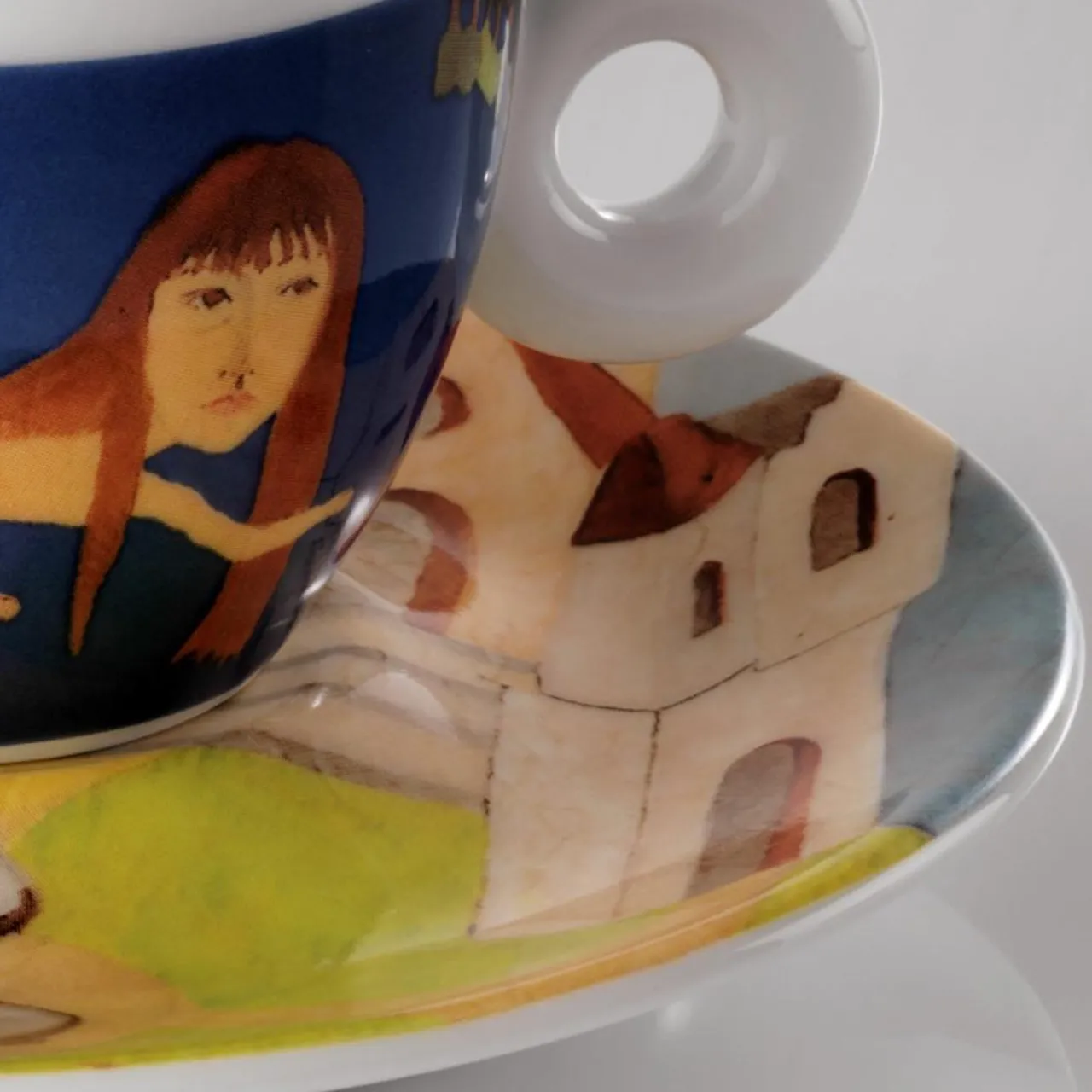 2 Tasses Cappucino en Porcelaine Illy Art Collection Biennale B multicolores - 170 ml
