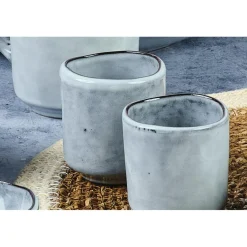 6 Tasses en Grès Cloud gris clair - 12 cl