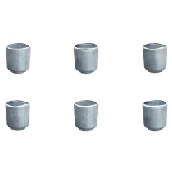 6 Tasses en Grès Cloud gris clair - 12 cl