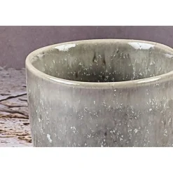 6 Tasses en Grès Stellar gris/anthracite - 15 cl