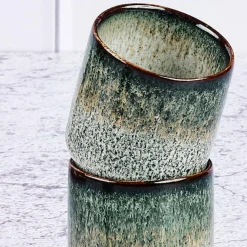 6 Tasses Genesis bleu/gris/kaki - 8 cl