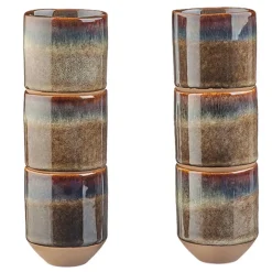 6 Tasses Genesis marron volcanique - 8 cl