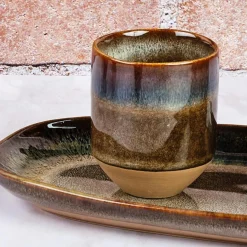 6 Tasses Genesis marron volcanique - 8 cl