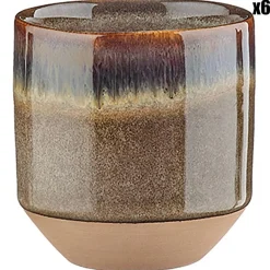 6 Tasses Genesis marron volcanique - 15 cl