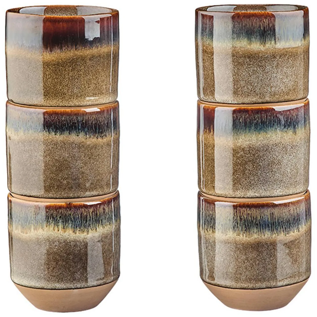 6 Tasses Genesis marron volcanique - 15 cl