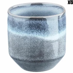 6 Tasses Genesis bleus - 15 cl