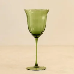 4 Verres À PiedEden 36Cl En VerreVert