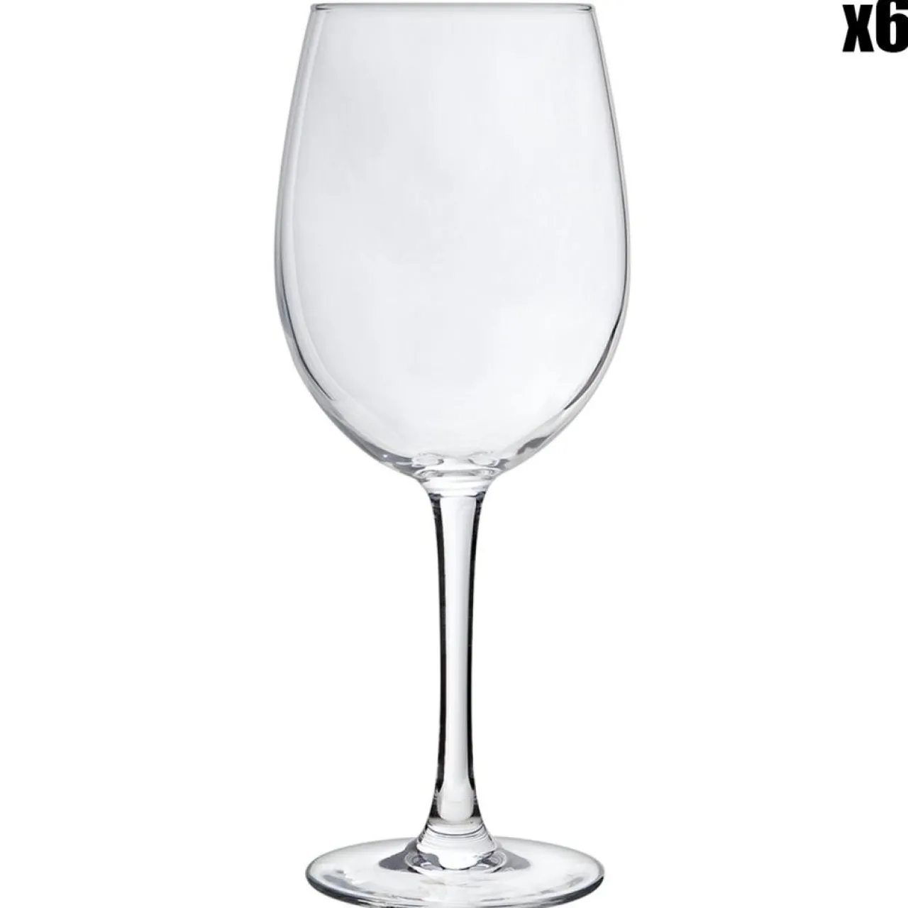 6 Verres à vin Cosy moments transparents - 36 cl