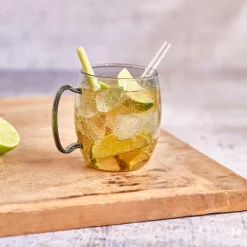 6 Verres avec anse Moscow Mule noir/transparent - 50cl