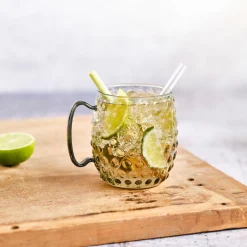 6 Verres avec anse Moscow Mule noir/transparent - 50cl