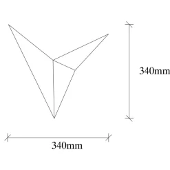 Applique Murale Bird 3201 noire - H.34x34x5 cm