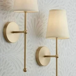 Applique murale Brice doré/blanc - 16x15 cm