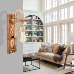 Applique murale Erebos bois - 11x18x40cm