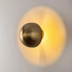 Applique murale Fungal dorée - D.16 cm