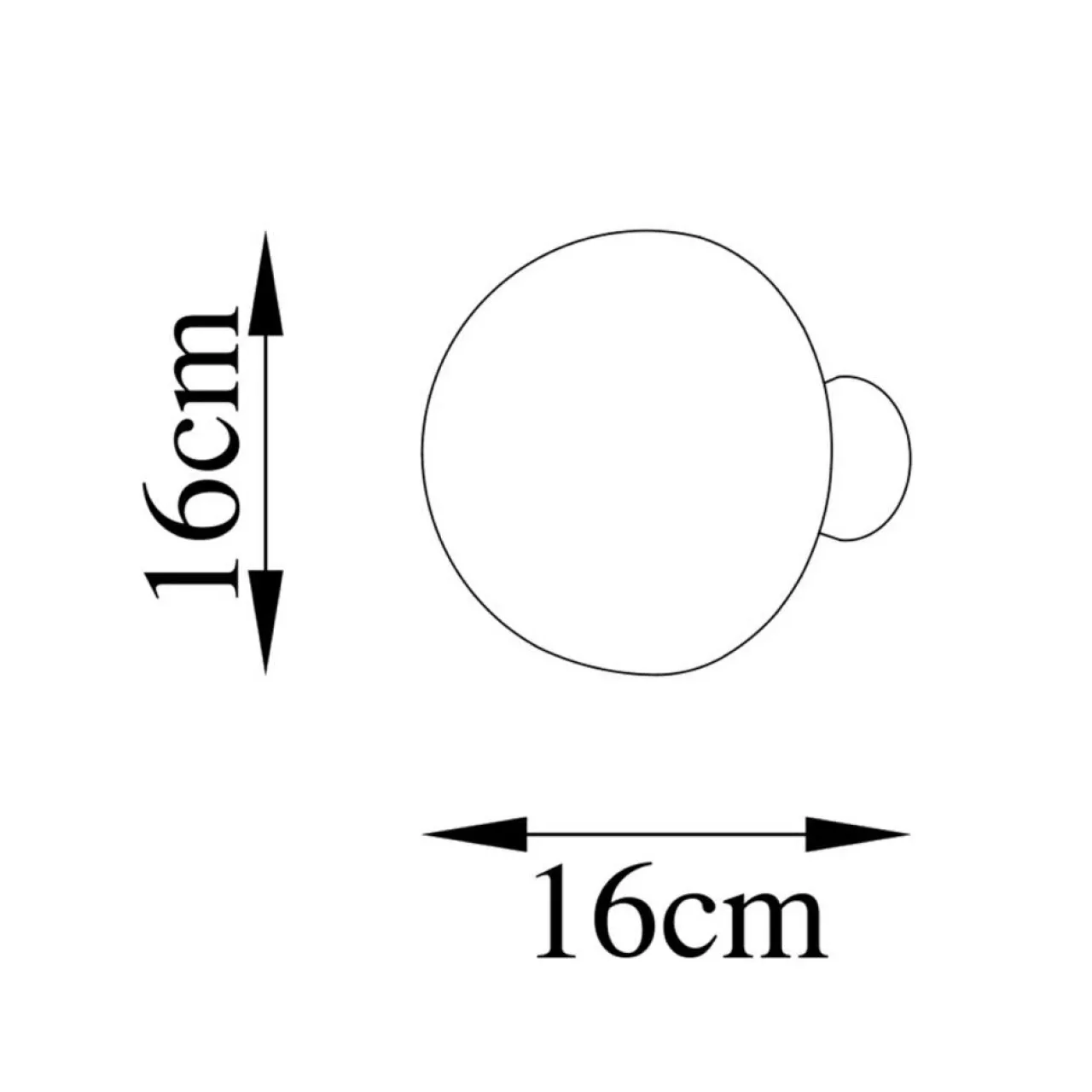 Applique murale Fungal dorée - D.16 cm