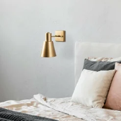 Applique murale Funnel dorée - 14x24x21 cm