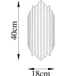 Applique murale Kara dorée - 18x40 cm