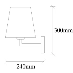 Applique murale Profil doré/crème - 18x24x30 cm