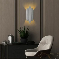 Applique murale Reis chrome - 18x40x8 cm