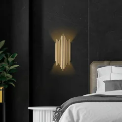 Applique murale Reis dorée - 18x40x8 cm