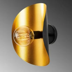 Applique murale Sivani noir/doré - 17x13x30 cm