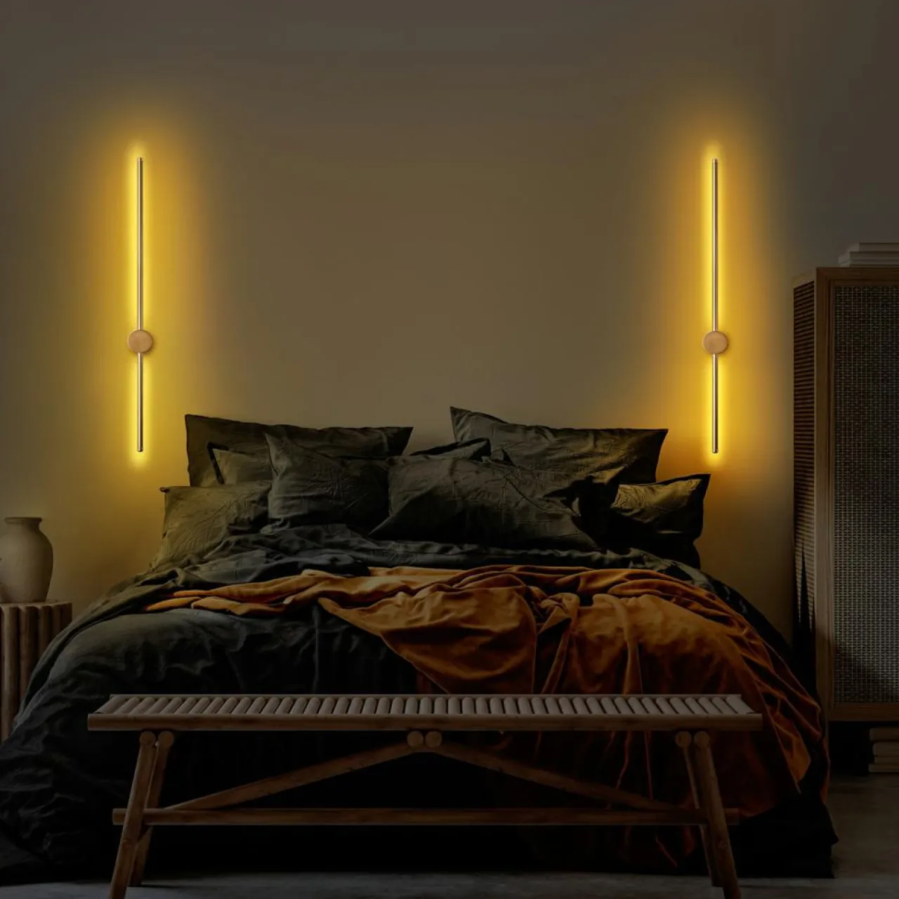 Applique murale Sword dorée - 91x10x7 cm