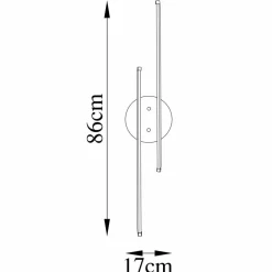 Applique murale Umut dorée - 17x86 cm