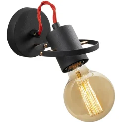 Applique murale Vaveyla noire - 12x17x13cm