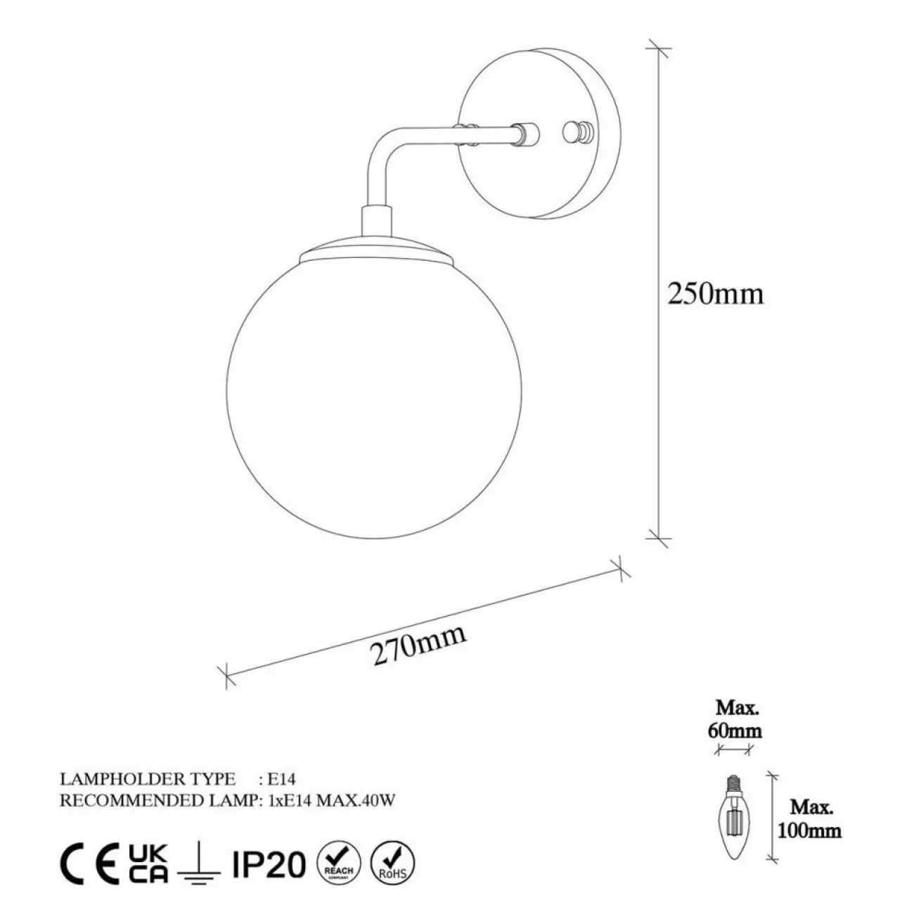 Applique murale Viran dorée vintage - 15x27x25 cm