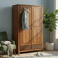 Armoire Lisboa ii Marron - 120x58x200 cm