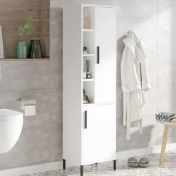 Armoire polyvalente blanche - 45x173.6x35.5 cm