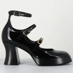 Babies en Cuir galan noires - Talon : 7.5cm