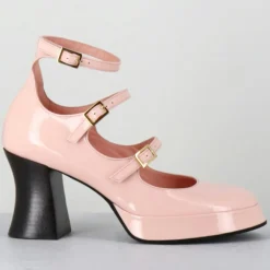 Babies en Cuir galan roses - Talon : 7.5cm