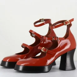 Babies en Cuir galan rouille - Talon : 7.5cm