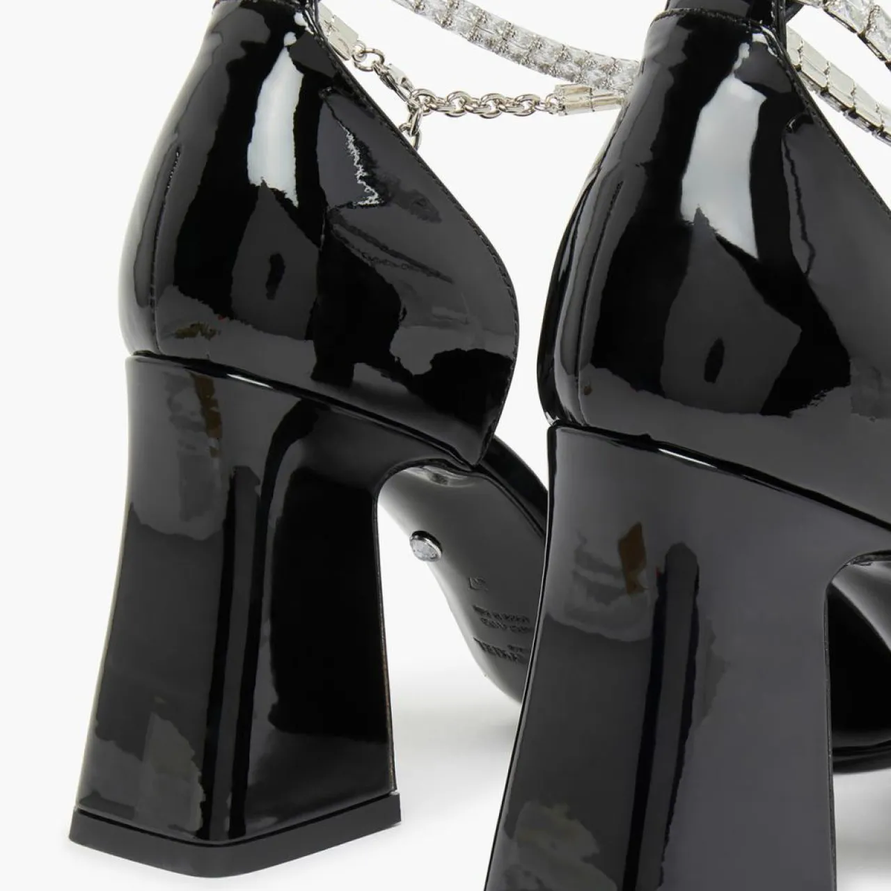 Babies en Cuir verni Honfleur noires - Talon 8.5 cm