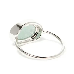 Bague Celia Amazonite en laiton argenté
