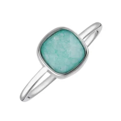 Bague Ella Amazonite en laiton argenté
