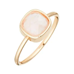 Bague Ella Quartz en laiton doré